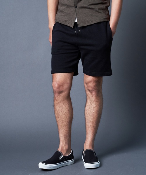 Magine(マージン)の「URAKE SWEAT SHORTS:裏毛 スウェットショーツ(スウェットパンツ・メンズ・ブラック/ネイビー/グレー・44/46/48)」の2枚目の写真