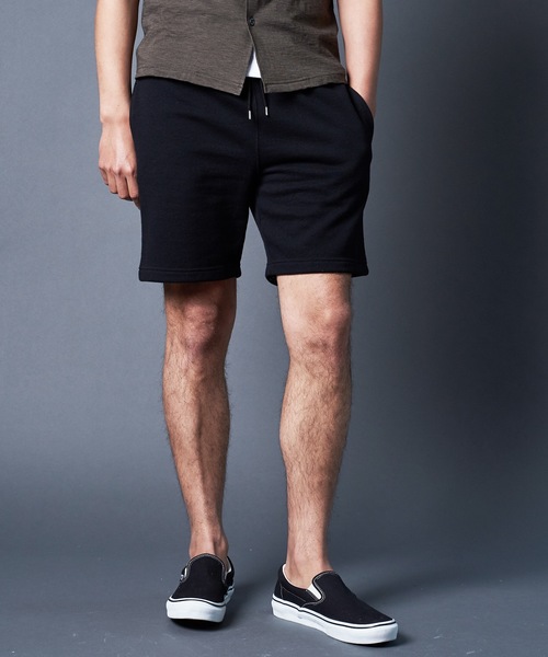Magine(マージン)の「URAKE SWEAT SHORTS:裏毛 スウェットショーツ(スウェットパンツ・メンズ・ブラック/ネイビー/グレー・44/46/48)」の4枚目の写真