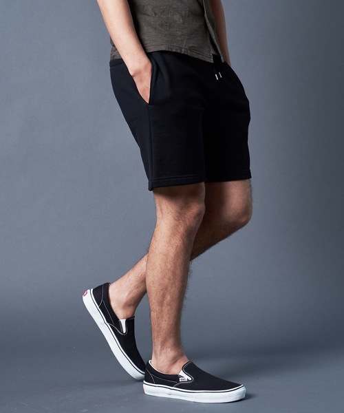 Magine(マージン)の「URAKE SWEAT SHORTS:裏毛 スウェットショーツ(スウェットパンツ・メンズ・ブラック/ネイビー/グレー・44/46/48)」の5枚目の写真