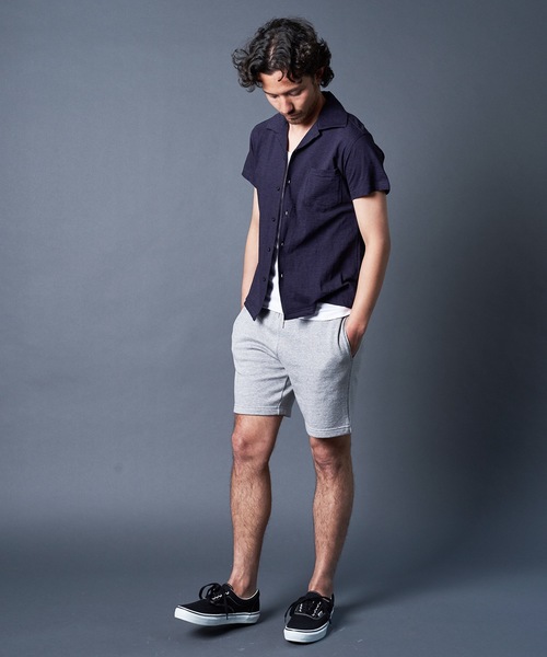 Magine(マージン)の「URAKE SWEAT SHORTS:裏毛 スウェットショーツ(スウェットパンツ・メンズ・ブラック/ネイビー/グレー・44/46/48)」の15枚目の写真
