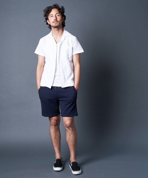 Magine(マージン)の「URAKE SWEAT SHORTS:裏毛 スウェットショーツ(スウェットパンツ・メンズ・ブラック/ネイビー/グレー・44/46/48)」の18枚目の写真