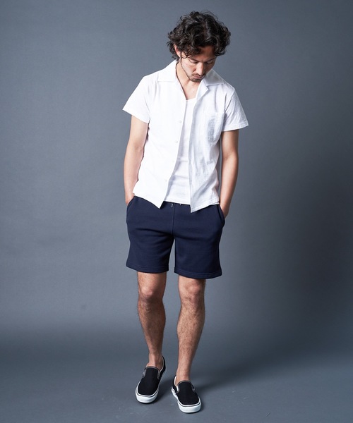 Magine(マージン)の「URAKE SWEAT SHORTS:裏毛 スウェットショーツ(スウェットパンツ・メンズ・ブラック/ネイビー/グレー・44/46/48)」の19枚目の写真