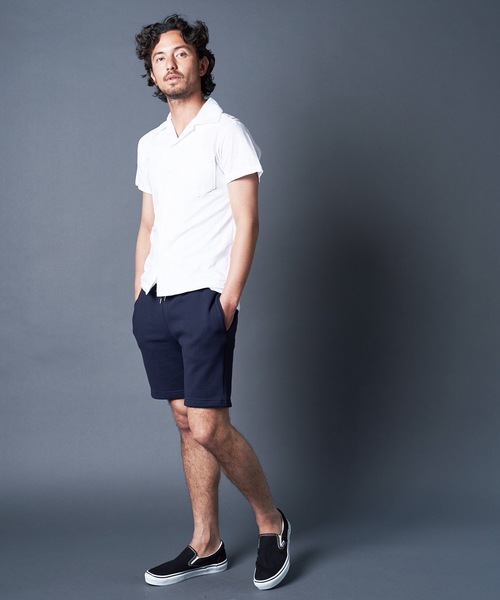 Magine(マージン)の「URAKE SWEAT SHORTS:裏毛 スウェットショーツ(スウェットパンツ・メンズ・ブラック/ネイビー/グレー・44/46/48)」の21枚目の写真