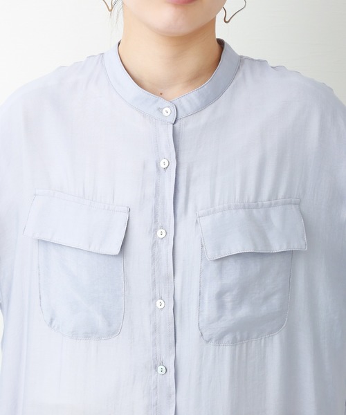 libelle more（リベル モア）の「シアーシャツ ワンピース（シャツワンピース・レディース・ブルー/ベージュ/ブラウン/オフホワイト/ネイビー・FREE）」の17枚目の写真