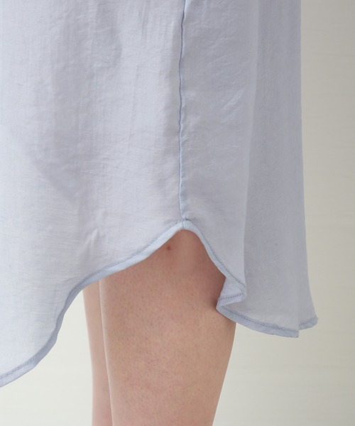 libelle more（リベル モア）の「シアーシャツ ワンピース（シャツワンピース・レディース・ブルー/ベージュ/ブラウン/オフホワイト/ネイビー・FREE）」の10枚目の写真