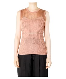 【美品】ルシェルブルー Scoop Neck Knit LE CIEL BLEU（ルシェルブルー）の「スクープネックタンクトップ