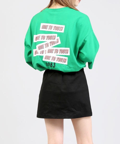 DING（ディング）の「DING/ODE TO YOUTH Tシャツ（Tシャツ/カットソー・レディース・グリーン/ホワイト/ブラック・FREE）」の3枚目の写真