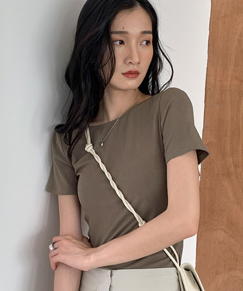 OSYAREVO(オシャレボ)の「バックオープン×リボン Tシャツ(Tシャツ/カットソー・レディース・ブラック/グレー/モカ/ブルーグリーン・FREE)」の12枚目の写真