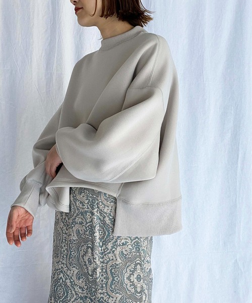 PICCIN（ピッチン）の「【日本製】ダンボールニットプルオーバー（Tシャツ/カットソー・レディース・ブラック/ベージュ/パープル・M）」の3枚目の写真