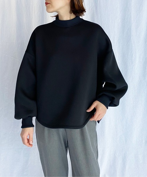 PICCIN（ピッチン）の「【日本製】ダンボールニットプルオーバー（Tシャツ/カットソー・レディース・ブラック/ベージュ/パープル・M）」の2枚目の写真