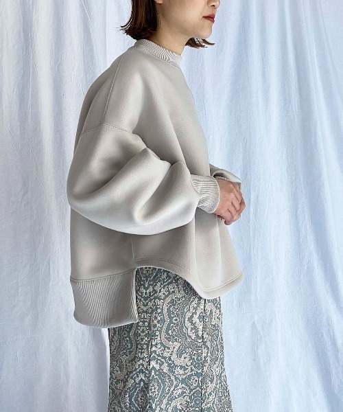 PICCIN（ピッチン）の「【日本製】ダンボールニットプルオーバー（Tシャツ/カットソー・レディース・ブラック/ベージュ/パープル・M）」の22枚目の写真