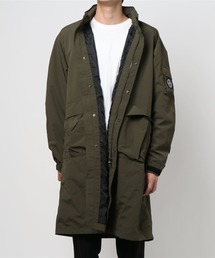 撥水ロングコート 着るBAGシリーズ ポケット10個 収納力抜群 ハーネス仕様 体温調節を容易にできる仕様 収納式フード