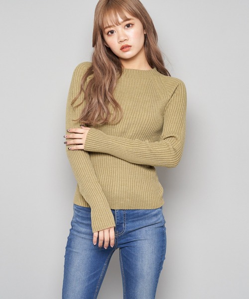 SPIRALGIRL（スパイラルガール）の「ボトルネックリブトップス（Tシャツ/カットソー・レディース・ブラック/ブラウン/オフホワイト/グリーン/パープル・FREE）」の15枚目の写真