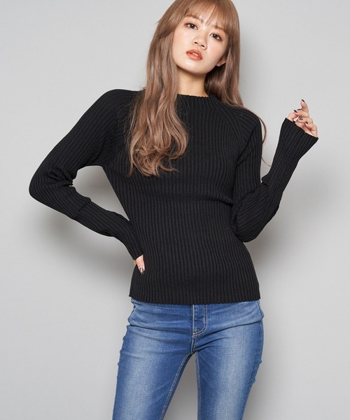 SPIRALGIRL（スパイラルガール）の「ボトルネックリブトップス（Tシャツ/カットソー・レディース・ブラック/ブラウン/オフホワイト/グリーン/パープル・FREE）」の17枚目の写真