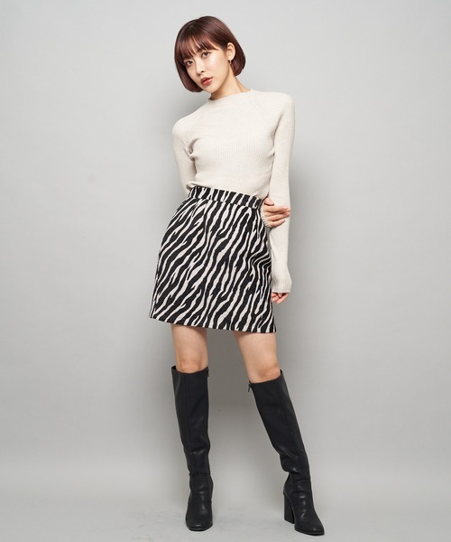 SPIRALGIRL（スパイラルガール）の「ボトルネックリブトップス（Tシャツ/カットソー・レディース・ブラック/ブラウン/オフホワイト/グリーン/パープル・FREE）」の13枚目の写真