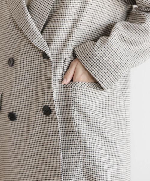 mysty woman(ミスティウーマン)の「チェックWテーラードジャケット 923499(テーラードジャケット・レディース・グリーン/ブラウン・FREE)」の16枚目の写真