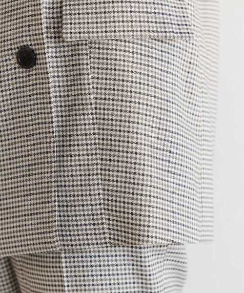 mysty woman(ミスティウーマン)の「チェックWテーラードジャケット 923499(テーラードジャケット・レディース・グリーン/ブラウン・FREE)」の8枚目の写真