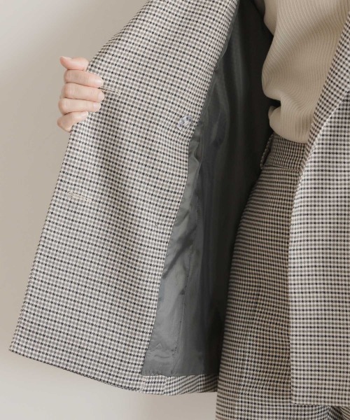 mysty woman(ミスティウーマン)の「チェックWテーラードジャケット 923499(テーラードジャケット・レディース・グリーン/ブラウン・FREE)」の12枚目の写真