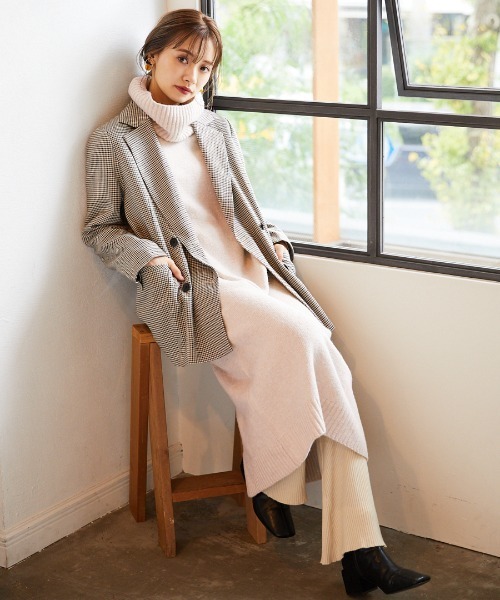 mysty woman(ミスティウーマン)の「チェックWテーラードジャケット 923499(テーラードジャケット・レディース・グリーン/ブラウン・FREE)」の19枚目の写真