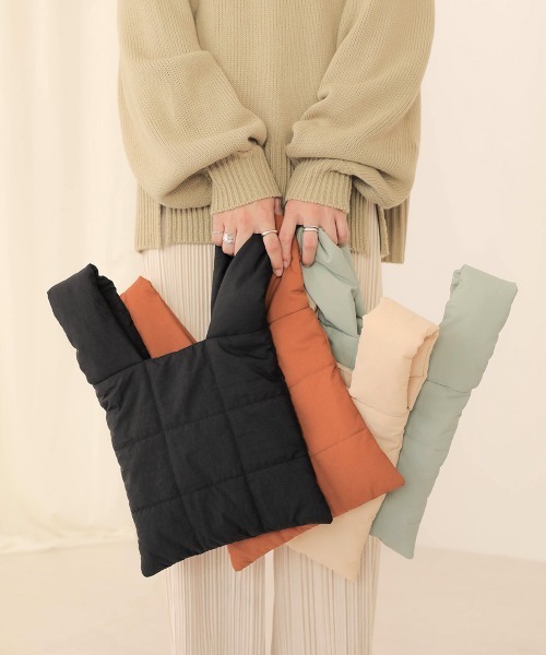 Bab（バブ）の「【WEB限定】キルティングバッグ（トートバッグ・レディース・ブラック/アイボリー/ライトブルー/ブラウン・FREE）」の12枚目の写真