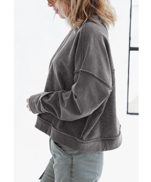 ALEXIA STAM（アリシアスタン）の「【JJ 12月号掲載】V Gazette Sweatshirt/Vガゼットスウェットシャツ（スウェット・レディース・チャコールグレー/ブラウン/グレイッシュベージュ・FREE）」の8枚目の写真