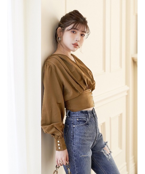 Darich ショルダータックボリュームブラウス美品♡ Darich（ダーリッチ）の「ショルダータックボリュームブラウス（シャツ