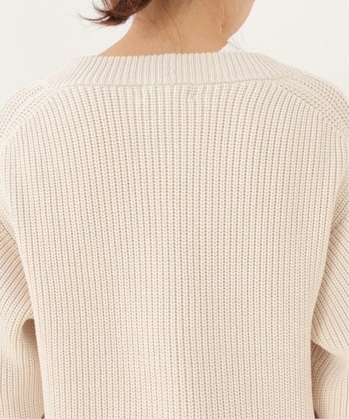 SLOBE IENA(スローブイエナ)の「5G袖ケーブルカーディガン【手洗い可能】◆(カーディガン/ボレロ・レディース・アイボリー/ベージュ・FREE)」の4枚目の写真