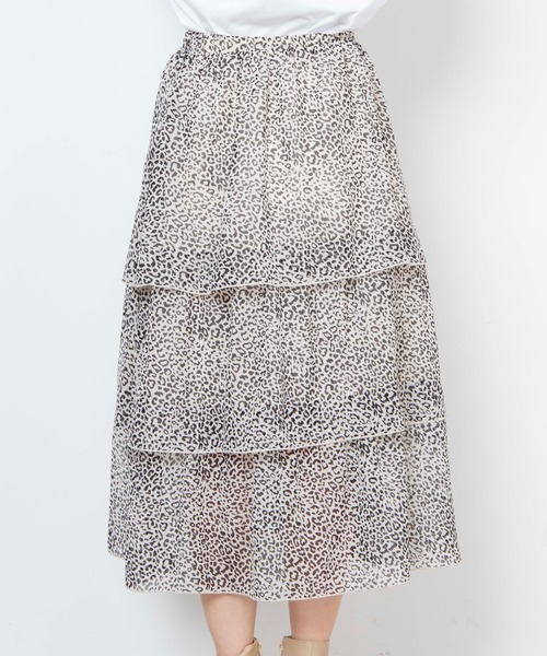 WEGO（ウィゴー）の「WEGO/ティアードロングスカート（スカート・レディース・ブラック/サックスブルー/アイボリー/アニマル・FREE）」の22枚目の写真