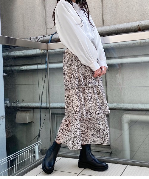 WEGO（ウィゴー）の「WEGO/ティアードロングスカート（スカート・レディース・ブラック/サックスブルー/アイボリー/アニマル・FREE）」の19枚目の写真