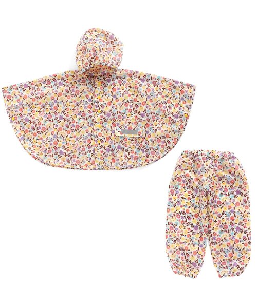 BREEZE（ブリーズ）の「■レインポンチョ&レインパンツセット（レインコート/ポンチョ・キッズ・ネイビー/ピンク・80/90/100）」の2枚目の写真