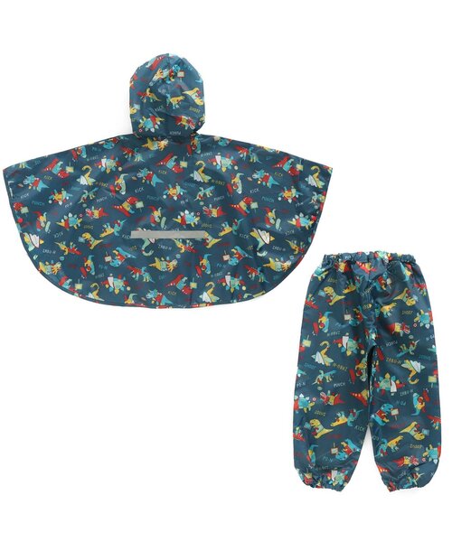 BREEZE（ブリーズ）の「■レインポンチョ&レインパンツセット（レインコート/ポンチョ・キッズ・ネイビー/ピンク・80/90/100）」の3枚目の写真