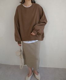 オーバーサイズ USAコットンバックネーム ボリューム袖スウェットトップス