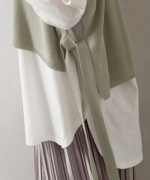 SpRay(スプレイ)の「サイドリボンベストアンサンブル(アンサンブル・レディース・ベージュ/ブルー系その他/グリーン/アイボリー/スミクロ・FREE)」の19枚目の写真