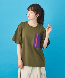 CUBE SUGAR（キューブシュガー）の「シルケット天竺 ＵＶカット加工 ポケッタブルＴシャツ（Tシャツ/カットソー）」