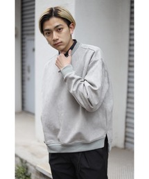 CREARE -LINO- | 【2021SPRING】オーバーサイズ ポリスエード サイドスリットトレーナー(ユニセックス)(スウェット)