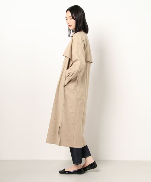 koe(コエ)の「バンドカラーシャツ羽織(シャツ/ブラウス・レディース・ベージュ/カーキ・FREE)」の4枚目の写真
