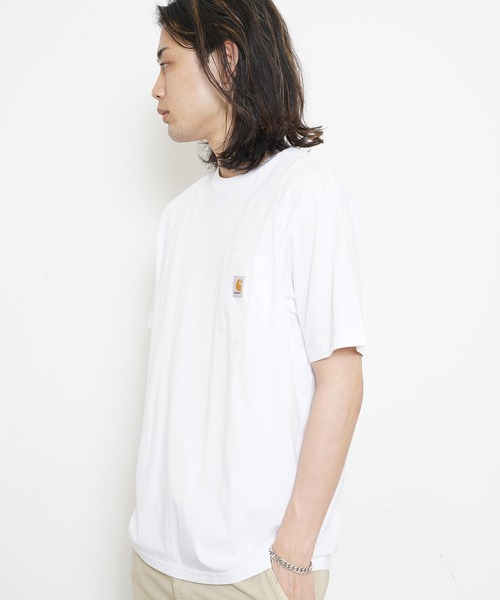 Carhartt WIP(カーハートダブリューアイピー)の「Carhartt S/S POCKET T-SHIRT I022091(Tシャツ/カットソー・メンズ・ホワイト/ブラック/ブルー・SMALL/MEDIUM/LARGE/X-LARGE)」の9枚目の写真