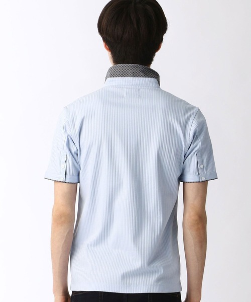 NICOLE CLUB FOR MEN（ニコルクラブフォーメン）の「スキッパ－ポロシャツ（ポロシャツ・メンズ・ホワイト/ブラック/ネイビー/サックスブルー/ラベンダー・MEDIUM/LARGE/X-LARGE/XX-LARGE）」の20枚目の写真