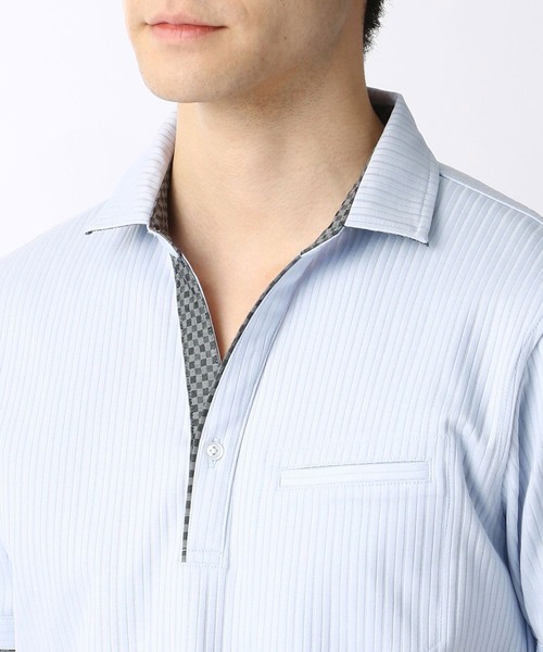 NICOLE CLUB FOR MEN（ニコルクラブフォーメン）の「スキッパ－ポロシャツ（ポロシャツ・メンズ・ホワイト/ブラック/ネイビー/サックスブルー/ラベンダー・MEDIUM/LARGE/X-LARGE/XX-LARGE）」の18枚目の写真