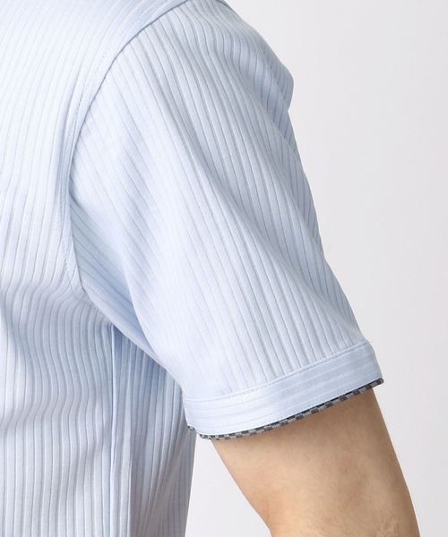 NICOLE CLUB FOR MEN（ニコルクラブフォーメン）の「スキッパ－ポロシャツ（ポロシャツ・メンズ・ホワイト/ブラック/ネイビー/サックスブルー/ラベンダー・MEDIUM/LARGE/X-LARGE/XX-LARGE）」の6枚目の写真