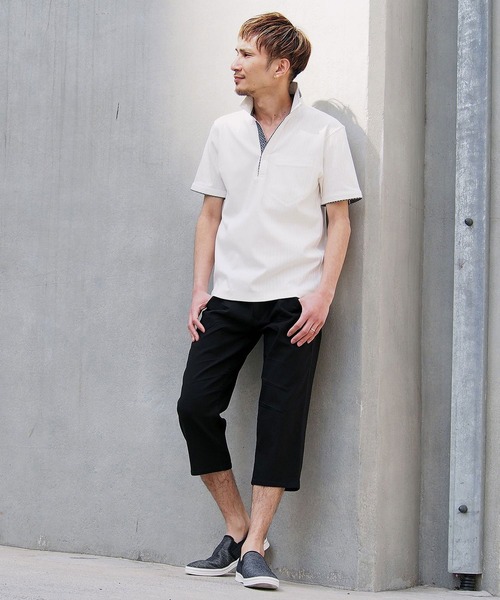 NICOLE CLUB FOR MEN（ニコルクラブフォーメン）の「スキッパ－ポロシャツ（ポロシャツ・メンズ・ホワイト/ブラック/ネイビー/サックスブルー/ラベンダー・MEDIUM/LARGE/X-LARGE/XX-LARGE）」の12枚目の写真