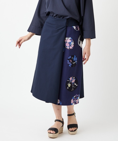 ふりふ（フリフ）の「【キクマツバメ・花天井】コハゼ付スカート（スカート・レディース・ベージュ/ネイビー・FREE）」の2枚目の写真