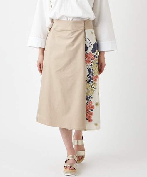 ふりふ（フリフ）の「【キクマツバメ・花天井】コハゼ付スカート（スカート・レディース・ベージュ/ネイビー・FREE）」の3枚目の写真