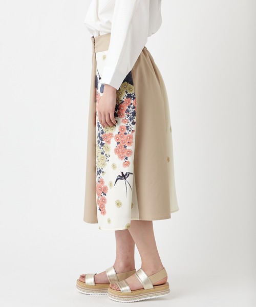 ふりふ（フリフ）の「【キクマツバメ・花天井】コハゼ付スカート（スカート・レディース・ベージュ/ネイビー・FREE）」の8枚目の写真