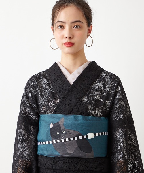 ふりふ(フリフ)の「オパールドット半襟(和装小物・レディース・ブラック/グレイッシュベージュ・FREE)」の7枚目の写真