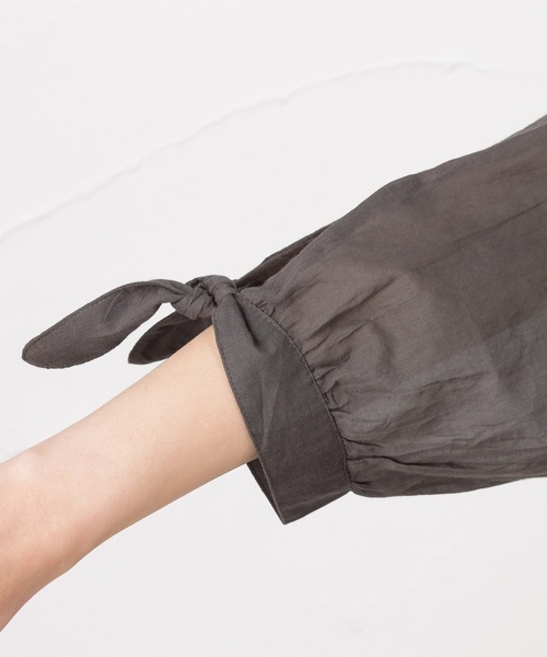 NAVY（ネイビー）の「袖リボン デザイン袖 7分袖ブラウス（シャツ/ブラウス・レディース・ホワイト/グレー/ネイビー・フリー）」の15枚目の写真