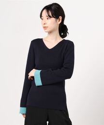 LILLY LYNQUE（リリーリン）カラーコンビネーションリブニット