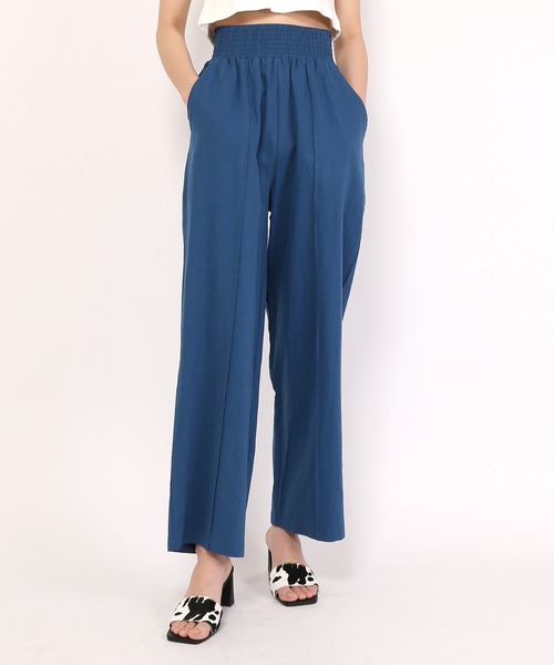 PUNYUS（プニュズ）の「リネンイージーパンツ（その他パンツ・レディース・イエロー/オレンジ/ベージュ/カーキ/ピンク/ブラック/ホワイト/ネイビー/ダークベージュ・2/3/1/4）」の6枚目の写真