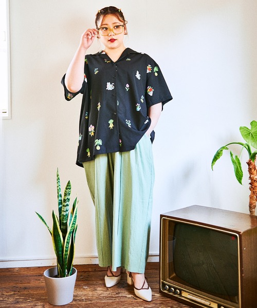 PUNYUS（プニュズ）の「リネンイージーパンツ（その他パンツ・レディース・イエロー/オレンジ/ベージュ/カーキ/ピンク/ブラック/ホワイト/ネイビー/ダークベージュ・2/3/1/4）」の22枚目の写真