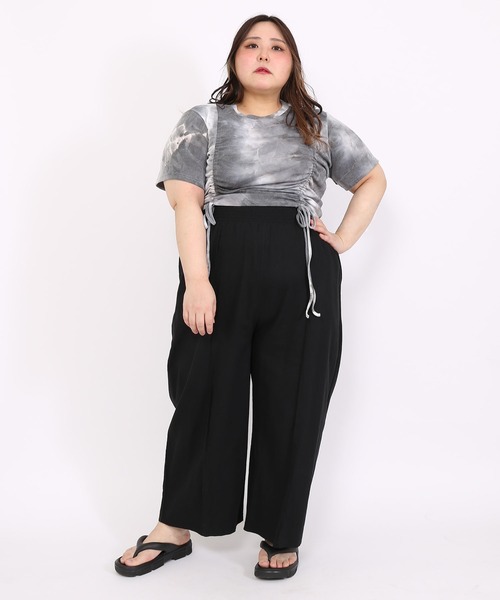 PUNYUS（プニュズ）の「リネンイージーパンツ（その他パンツ・レディース・イエロー/オレンジ/ベージュ/カーキ/ピンク/ブラック/ホワイト/ネイビー/ダークベージュ・2/3/1/4）」の14枚目の写真